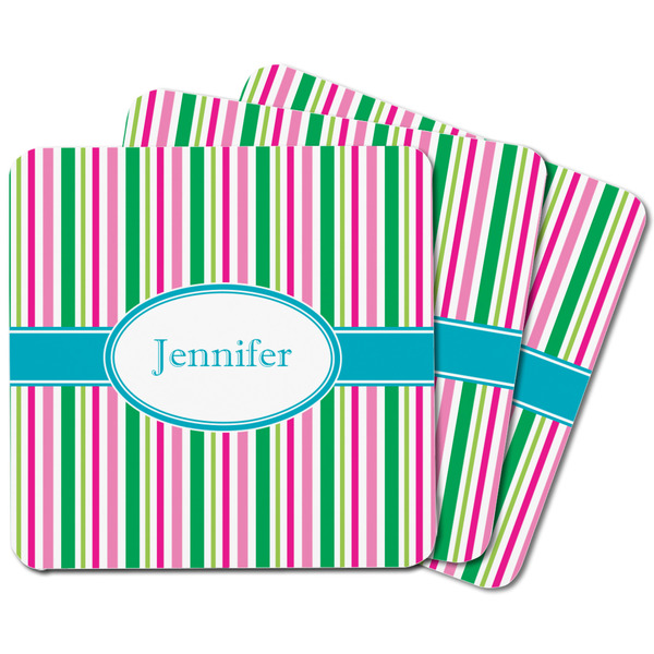 Grosgrain Stripe Square Fridge Magnet - MAIN