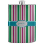 Grosgrain Stripe Stainless Steel Flask (Personalized)