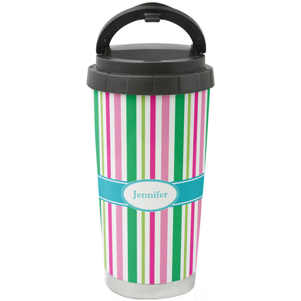Custom Grosgrain Stripe Stainless Steel Coffee Tumbler (Personalized)