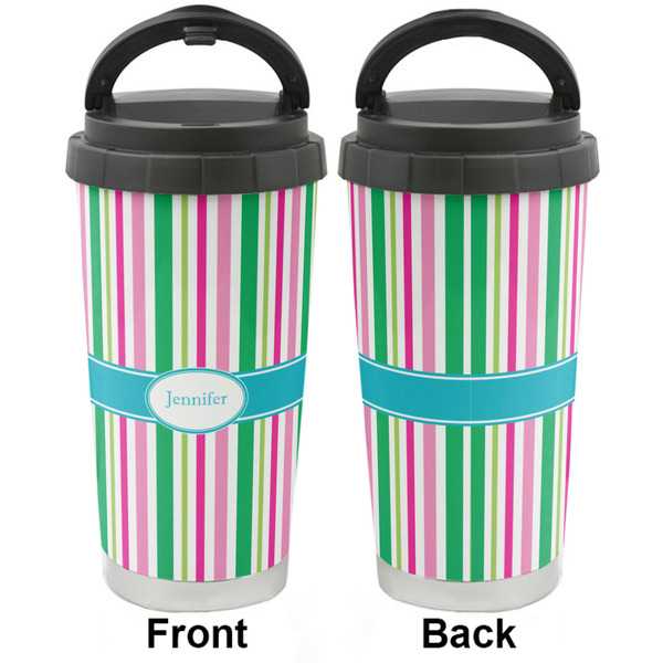 Grosgrain Stripe Stainless Steel Travel Cup - Apvl