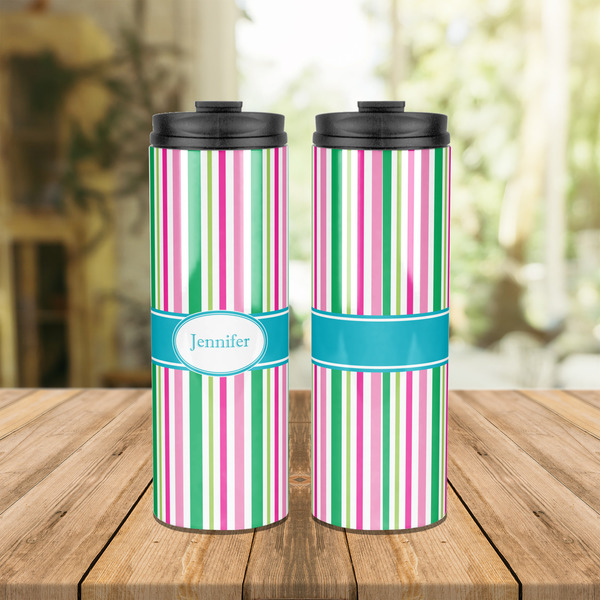 Grosgrain Stripe Stainless Steel Tumbler - Lifestyle