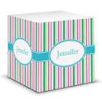Grosgrain Stripe Sticky Note Cube (Personalized)