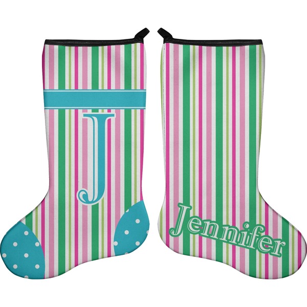 Grosgrain Stripe Stocking - Double-Sided - Approval