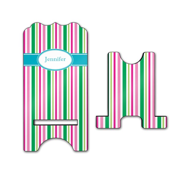 Grosgrain Stripe Stylized Phone Stand - Front & Back - Large