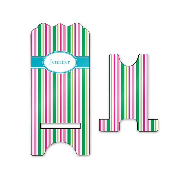 Grosgrain Stripe Stylized Phone Stand - Front & Back - Small