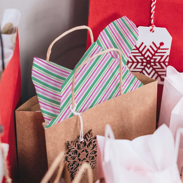 Grosgrain Stripe Tissue Paper - In Gift Bag