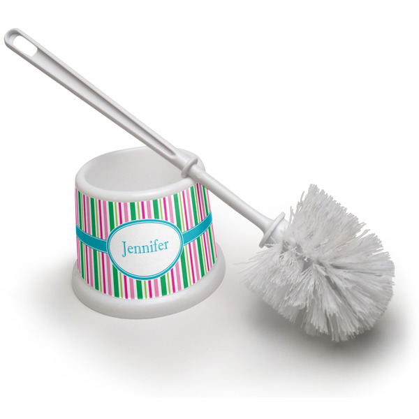 Custom Grosgrain Stripe Toilet Brush (Personalized)