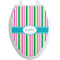 Grosgrain Stripe Toilet Seat Decal - Elongated (Personalized)