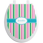 Grosgrain Stripe Toilet Seat Decal (Personalized)