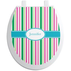 Grosgrain Stripe Toilet Seat Decal (Personalized)