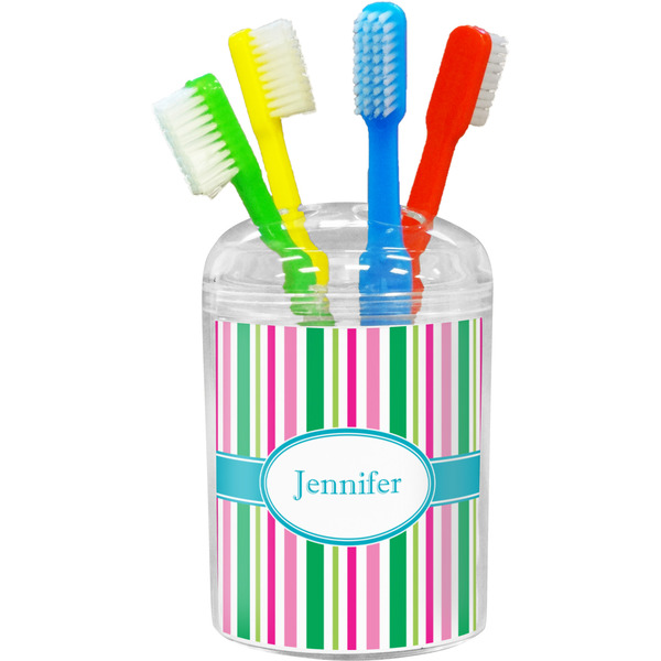 Custom Grosgrain Stripe Toothbrush Holder (Personalized)