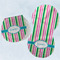 Grosgrain Stripe Burp Pads - Velour - Set of 2 w/ Name or Text