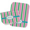 Grosgrain Stripe Burp Cloths - Fleece - Set of 2 w/ Name or Text