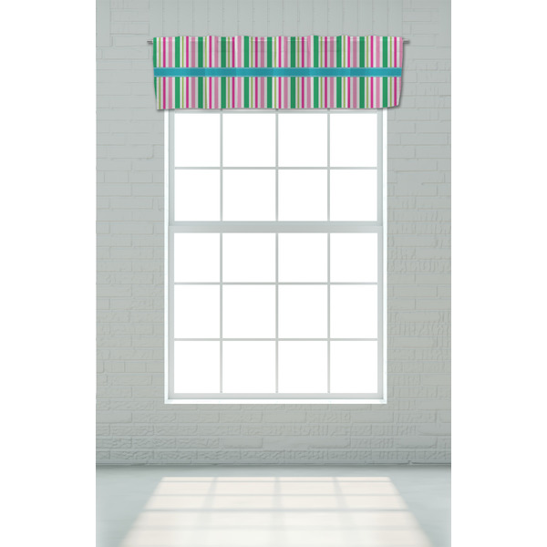 Grosgrain Stripe Valance - On window