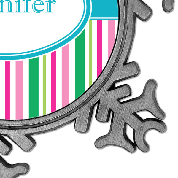 Grosgrain Stripe Vintage Snowflake - Detail