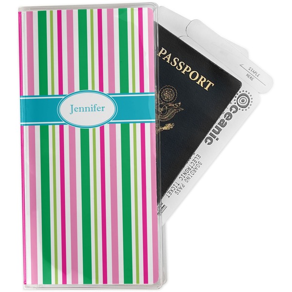 Custom Grosgrain Stripe Travel Document Holder