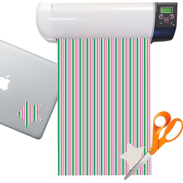 Custom Grosgrain Stripe Sticker Vinyl Sheet (Permanent)