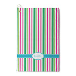 Grosgrain Stripe Waffle Weave Golf Towel (Personalized)