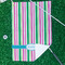 Grosgrain Stripe Waffle Weave Golf Towel - In Context