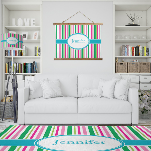 Grosgrain Stripe Wall Hanging Tapestry - IN CONTEXT