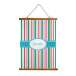 Grosgrain Stripe Wall Hanging Tapestry - Tall (Personalized)