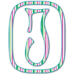 Grosgrain Stripe Monogram Decal - Medium (Personalized)