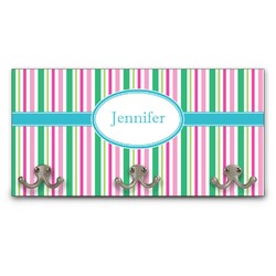 Grosgrain Stripe Wall Mounted Coat Rack (Personalized)