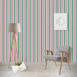 Grosgrain Stripe Wallpaper & Surface Covering (Water Activated - Removable)