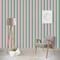 Grosgrain Stripe Wallpaper & Surface Covering (Water Activated - Removable)