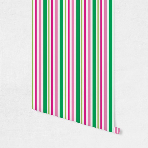 Grosgrain Stripe Wallpaper on Wall