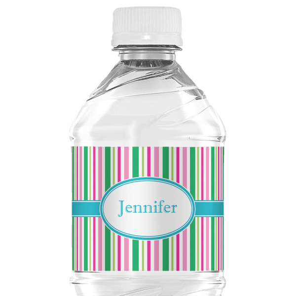 Custom Grosgrain Stripe Water Bottle Labels - Custom Sized (Personalized)