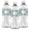 Grosgrain Stripe Water Bottle Labels - Front View