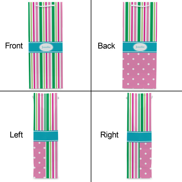 Grosgrain Stripe Wine Gift Bag - Gloss - Approval