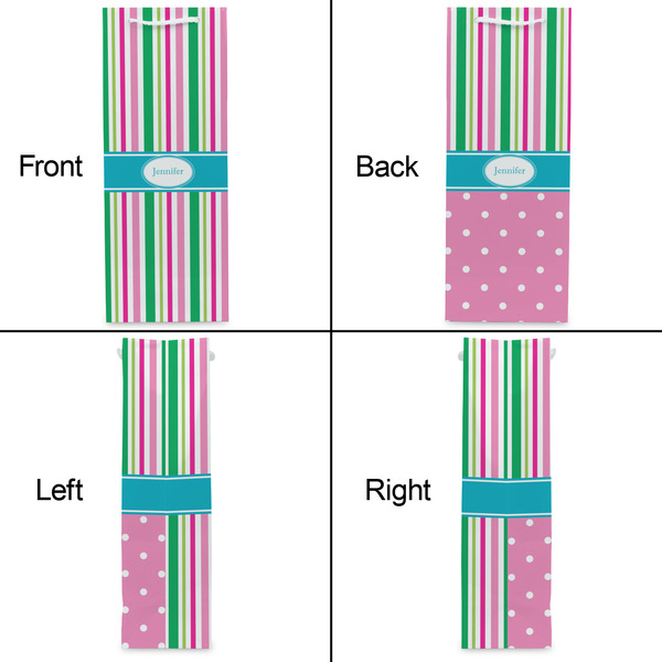 Grosgrain Stripe Wine Gift Bag - Matte - Approval
