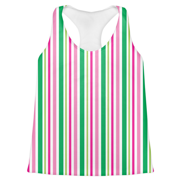 Custom Grosgrain Stripe Womens Racerback Tank Top - X Large