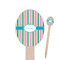 Grosgrain Stripe Oval Wooden Food Picks - Double Sided (Personalized)