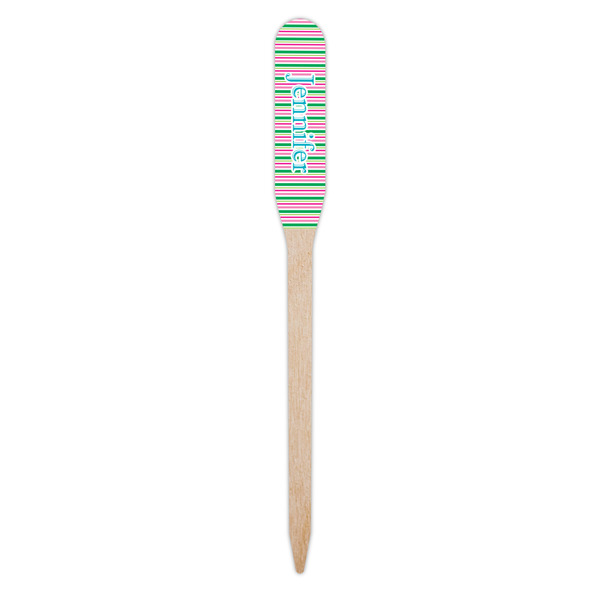 Grosgrain Stripe Wooden Food Pick - Paddle - Single Pick