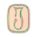 Grosgrain Stripe Genuine Maple or Cherry Wood Sticker (Personalized)
