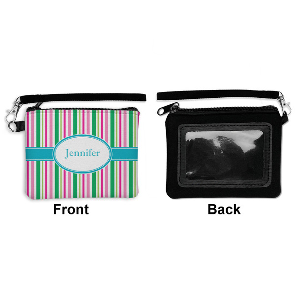 Grosgrain Stripe Wristlet ID Cases - Front & Back