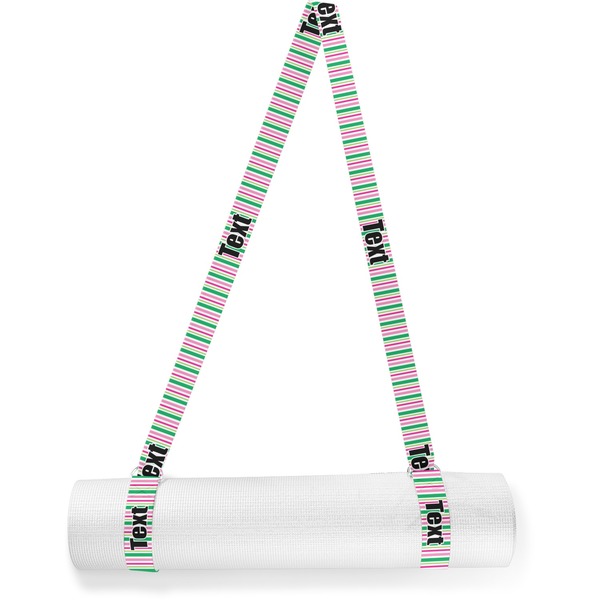 Custom Grosgrain Stripe Yoga Mat Strap (Personalized)