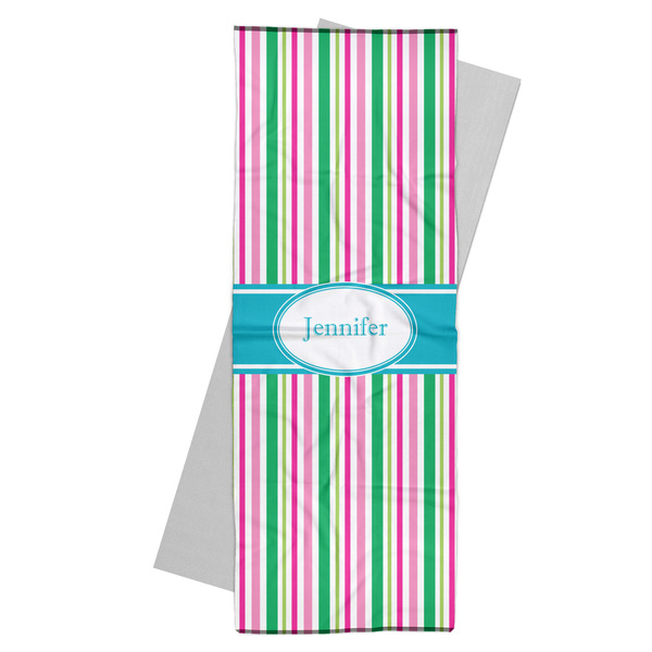 Custom Grosgrain Stripe Yoga Mat Towel (Personalized)