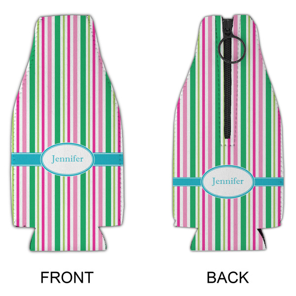 Grosgrain Stripe Zipper Bottle Cooler - APPROVAL