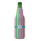 Grosgrain Stripe Zipper Bottle Cooler - FRONT (bottle)