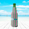Grosgrain Stripe Zipper Bottle Cooler - LIFESTYLE