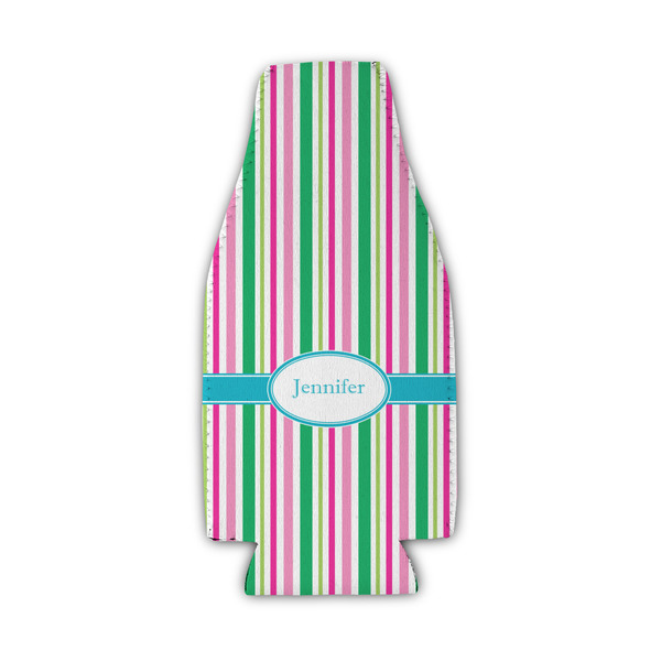 Grosgrain Stripe Zipper Bottle Cooler - Set of 4 - FRONT