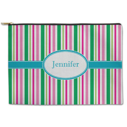 Grosgrain Stripe Zipper Pouch (Personalized)