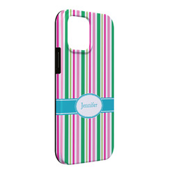 Grosgrain Stripe iPhone Case - Rubber Lined - iPhone 13 Pro Max (Personalized)