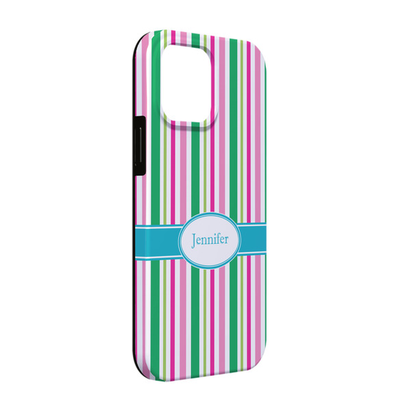 Custom Grosgrain Stripe iPhone Case - Rubber Lined - iPhone 13 (Personalized)