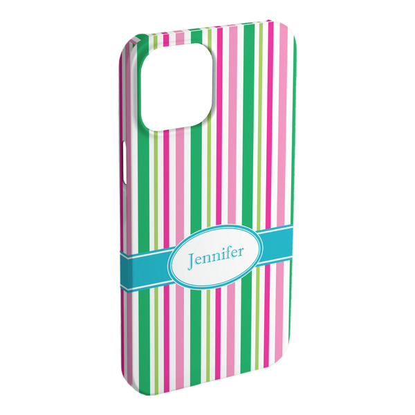Custom Grosgrain Stripe iPhone Case - Plastic (Personalized)