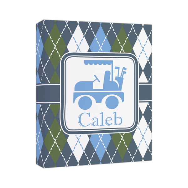 Custom Blue Argyle Canvas Print (Personalized)
